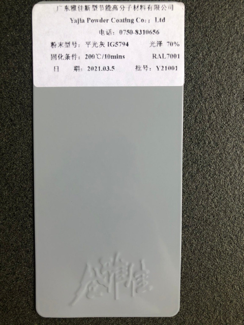 Revêtement en poudre couleur bonbon Ral 7001, achat de revêtement en poudre, revêtement en poudre thermodurcissable par pulvérisation électrostatique résistant à l'usure