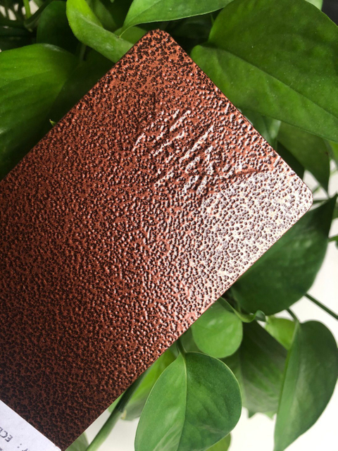 Revêtement en poudre de texture de marteau brut en bronze antique/cuivre en polyester pur pour porte en acier et en fer