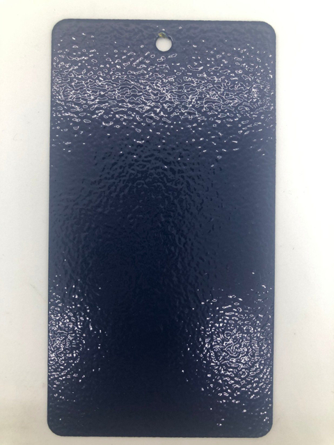 Poudre de revêtement en poudre électrostatique Ga, revêtement en poudre époxy froissé bleu foncé, usine de revêtement en poudre de polyester